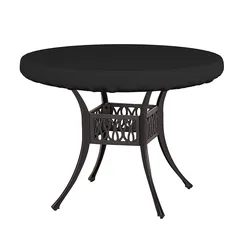 Premium Waterproof Round Table Outdoor Cover - Dustproof, Breathable, UV Resistant Garden Furniture Protection - 92 - 10cm