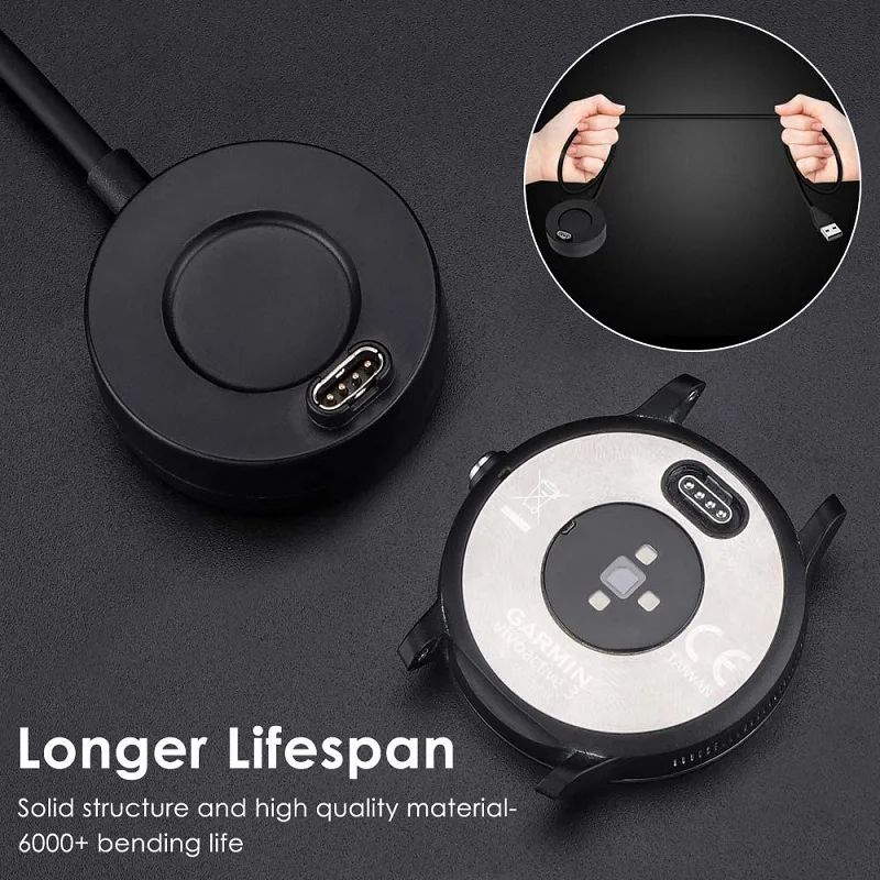 USB Charging Dock for Garmin Watches - Enhanced Charger Cable for Forerunner, Venu, Tactix, and Swim Series
