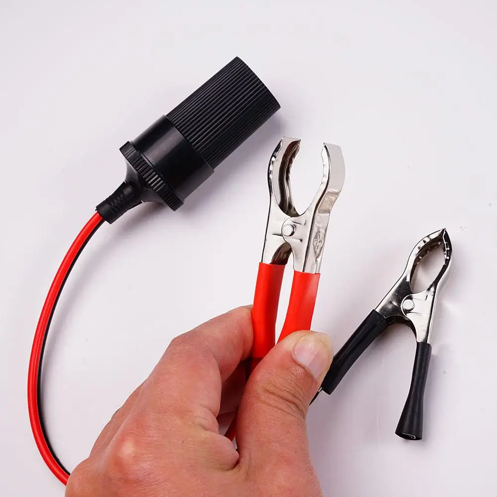 암컷-악어 커넥터 배터리 익스텐션 어댑터, 12V 전원 자동차 담배 라이터, 자..