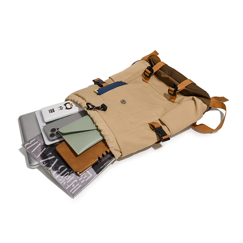 New Outdoor Contrast Color Backpack Travel Mountaineering Small Backpack for Students