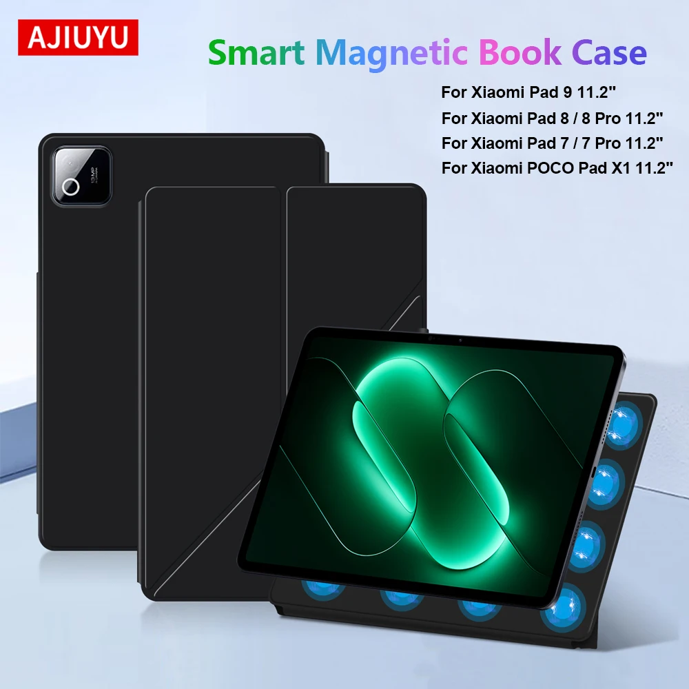 Magnetic Tri-Fold Flip Smart Stand Tablet Case with Y-Fold Design
