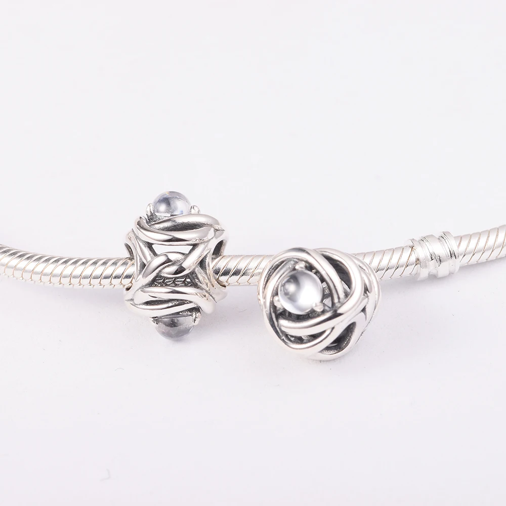 

Girl Friends 2022 Valentine's Day Jewelry Charm Logo S925 Sterling Dangle Chain Bracelets Trend 100% Real Silver Pendant Beads