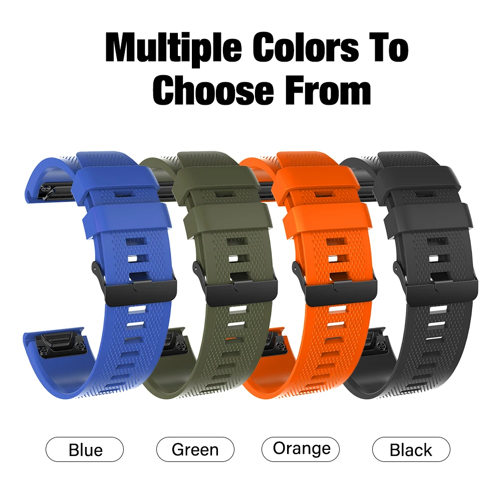 Versatile Silicone QuickFit Watch Band Strap - Multiple Sizes
