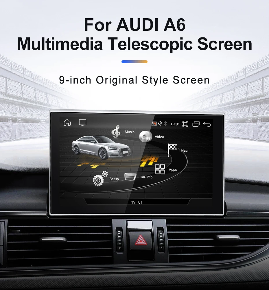8G 128G Android14 9inch Carplay AUTO For AUDI 2012-2018 Year A6 A7 C7 Car Video