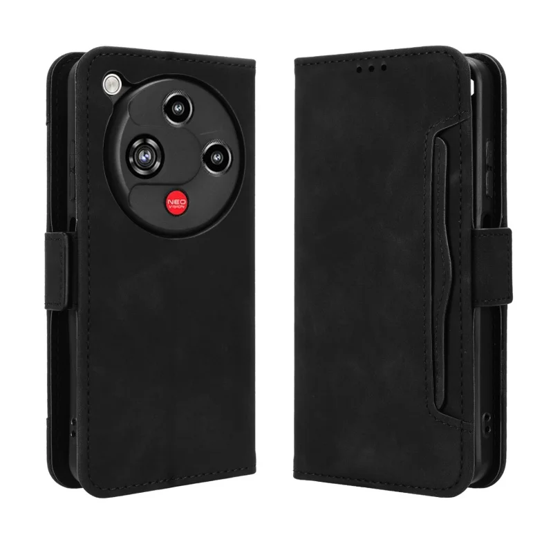 Leather Wallet Flip Case with Multi-Card Slots