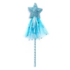 Children Five Point Stars Wand with Tassels Ribbon Halloween Princess Magic Accessory with Glitter Star Great for Themed Parties 3