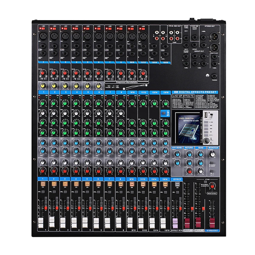 

ACC MGX1602 16 Channel Professional stage bar pub dj Digital Audio Signal Processor Mixing Console Mixer with screen