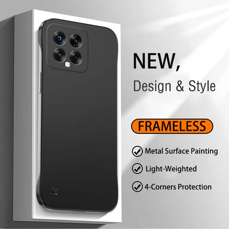 Ultra Thin Frameless Metal Surface Phone Case with Smooth Finish