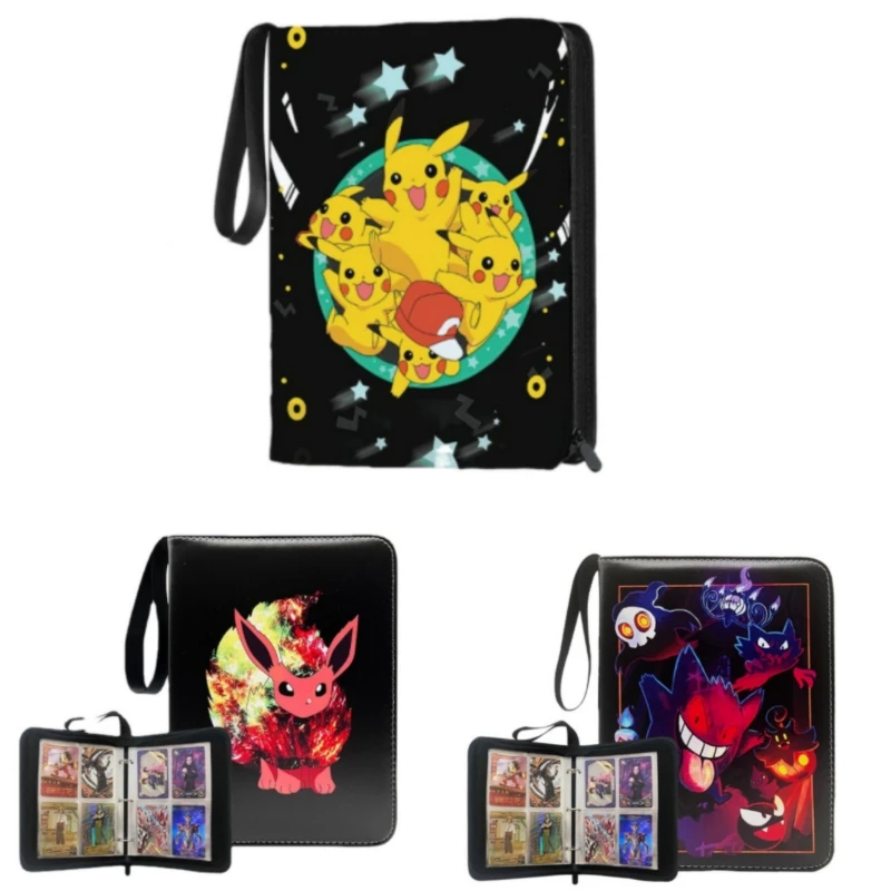 

200-400pcs Newly Listed Pokemon Cartoon Anime Game Battle Card Booklet Zipper Binder Card Holder Card Case Children's Toys Gift