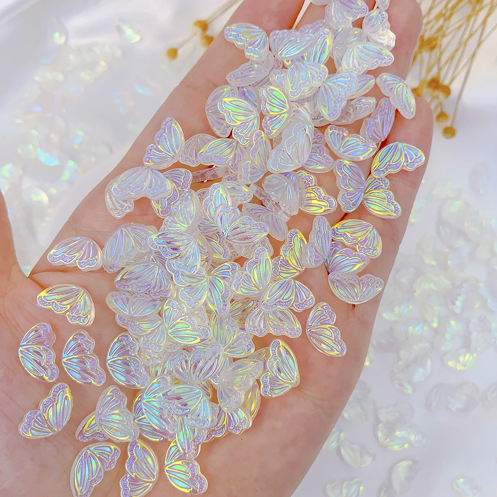 3d Angel Wings Nail Charms Resin White Wing Nail Art Charms - Temu