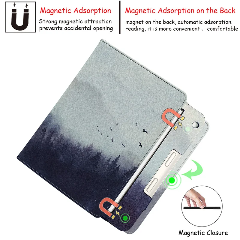 Premium Stand Case for 7 eReader - PU Leather Cover with Auto Sleep/Wake & Dual Hand Strap