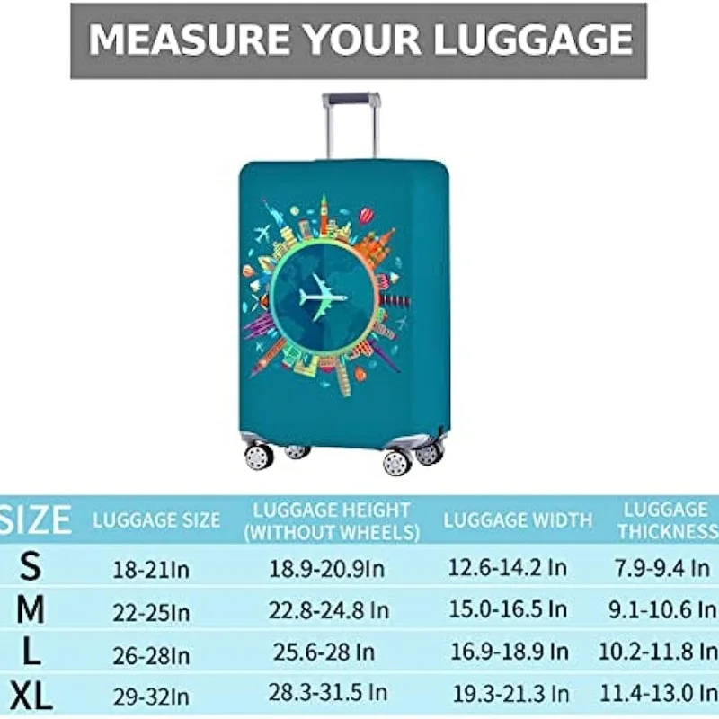 1 Pcs Travel Luggage Protective Cover Anti-scratch Zipper Suit for 18-32 Inch Trolley Cover Travel Accessories