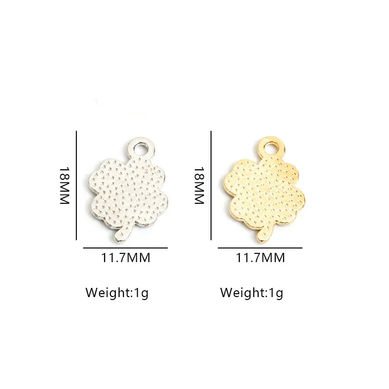 10pcs Enamel Four Leaf Clover Charms Gold Color Pendant DIY Making Handmade Finding Earring Necklace Bracelet Jewelry Accessorie images - 6
