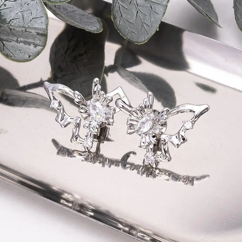 1/2pcs New Butterfly Waist Buckle Fashionable and Simple Waist Accessory Detachable Non Stitching Button