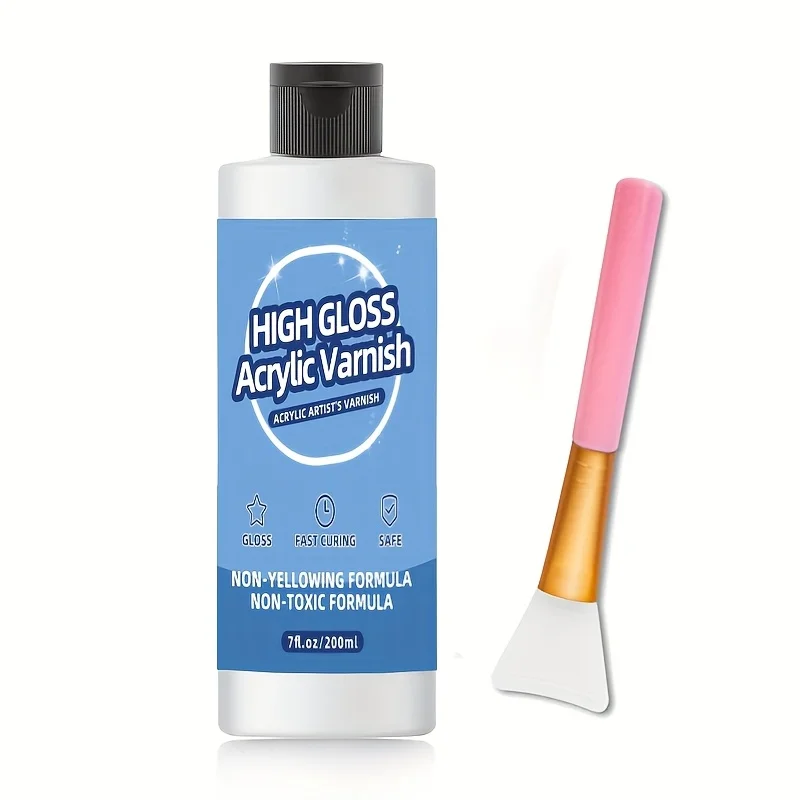 High Gloss Acrylic Varnish – Non-Yellowing, Non-Toxic & Anti-Crazing Finish