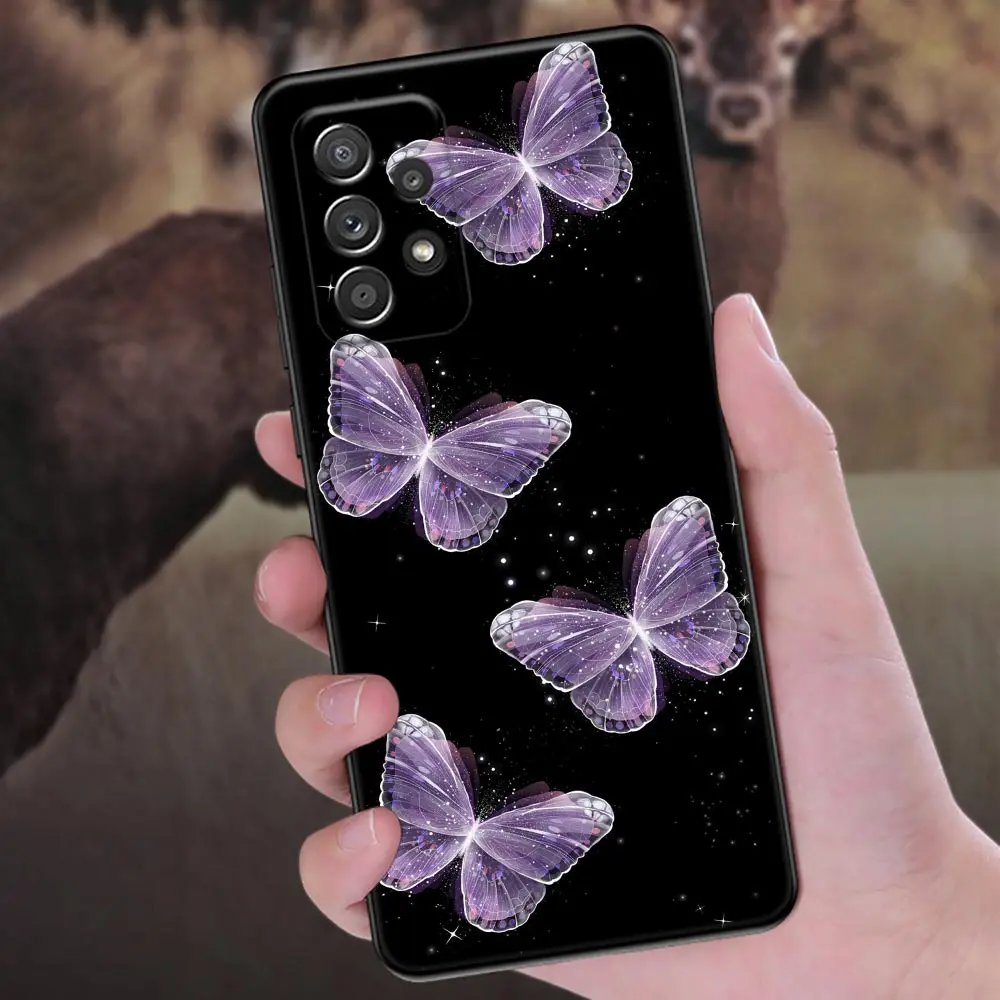 Elegant Black Butterfly Love Phone Cover - Stylish Protective Back Case