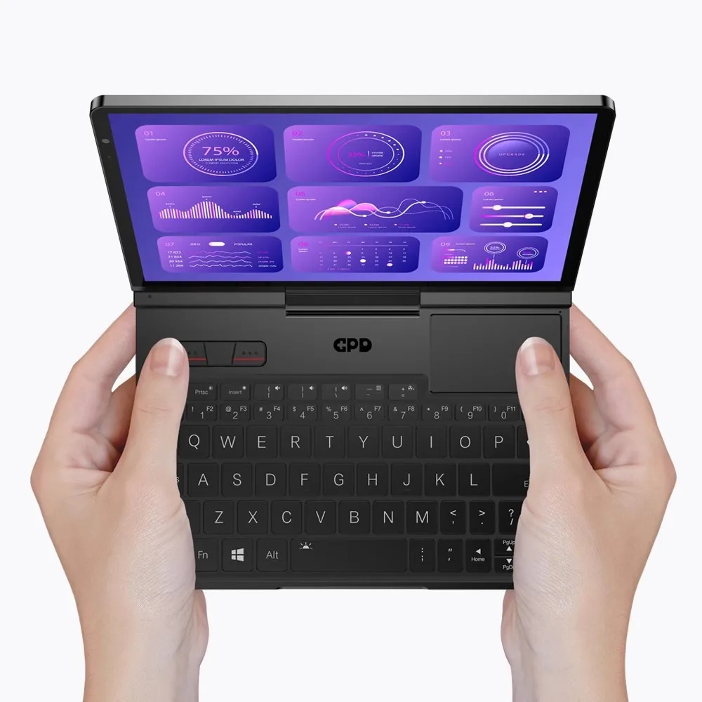 【Spot goods】2025 New GPD Pocket4 AMD AI 9 HX 365 Palm Mini Tablet 2-in-1 Laptop 8.8-inch High Performance AMD HX370 2