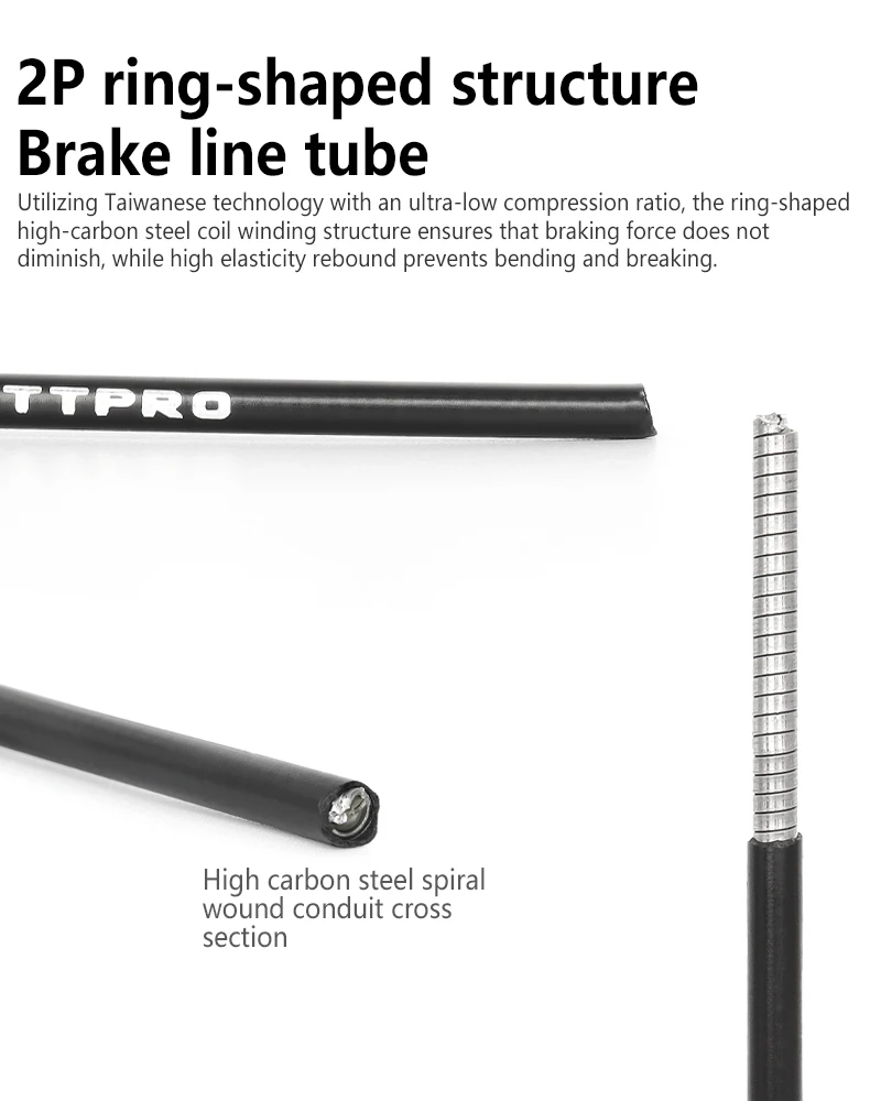 Description Picture 4 of itemTTPRO Universal 1/2/3/10/20/50 Meters Bicycle Brake Cable Mountain Road Bike Front Rear Brake Housing Cable Brake Lines