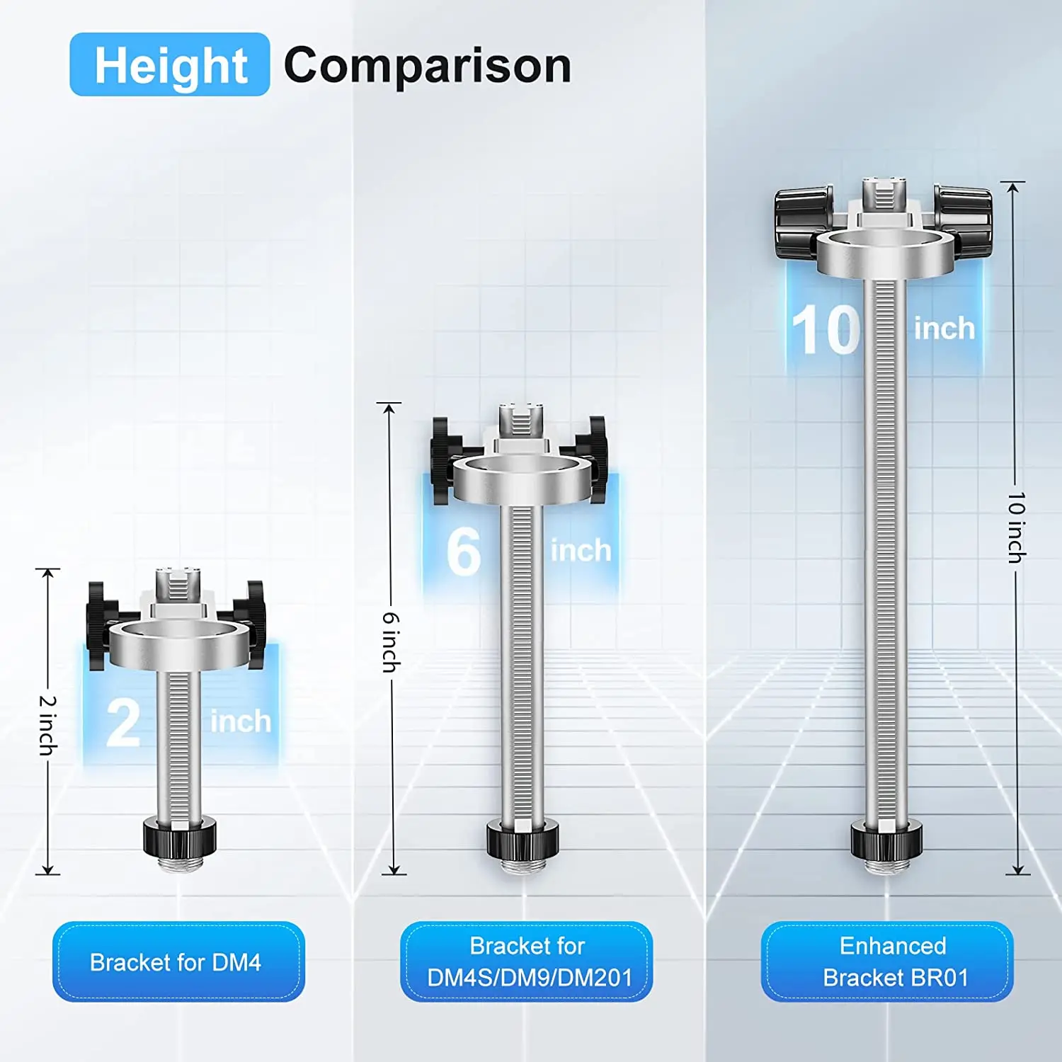 TOMLOV Digital Microscope Stand BR01 Universal Adjustable Holder Desktop Support Bracket for Max 1.38" Diameter Microscopio microscope arm stand,video microscope stand