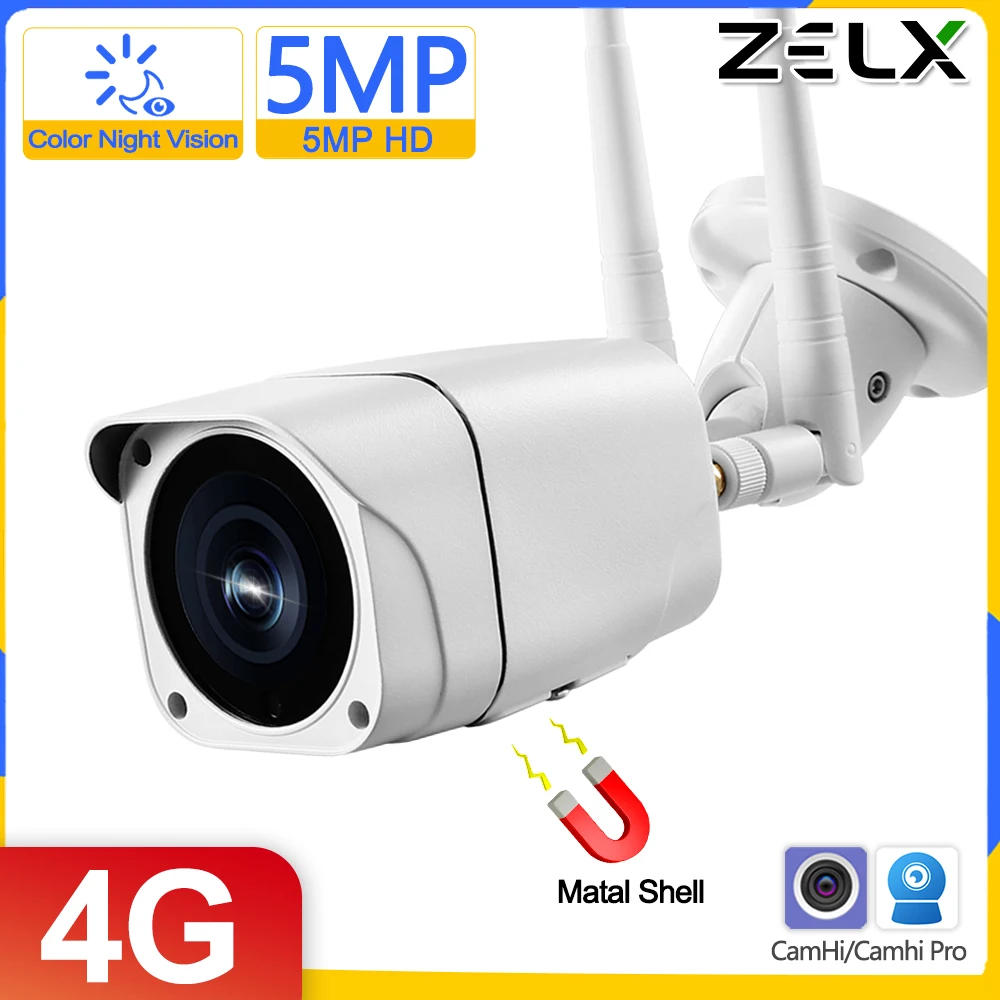 Camhi 4G Bullet Camera Outdoor SIM Card Security Protection CCTV Video