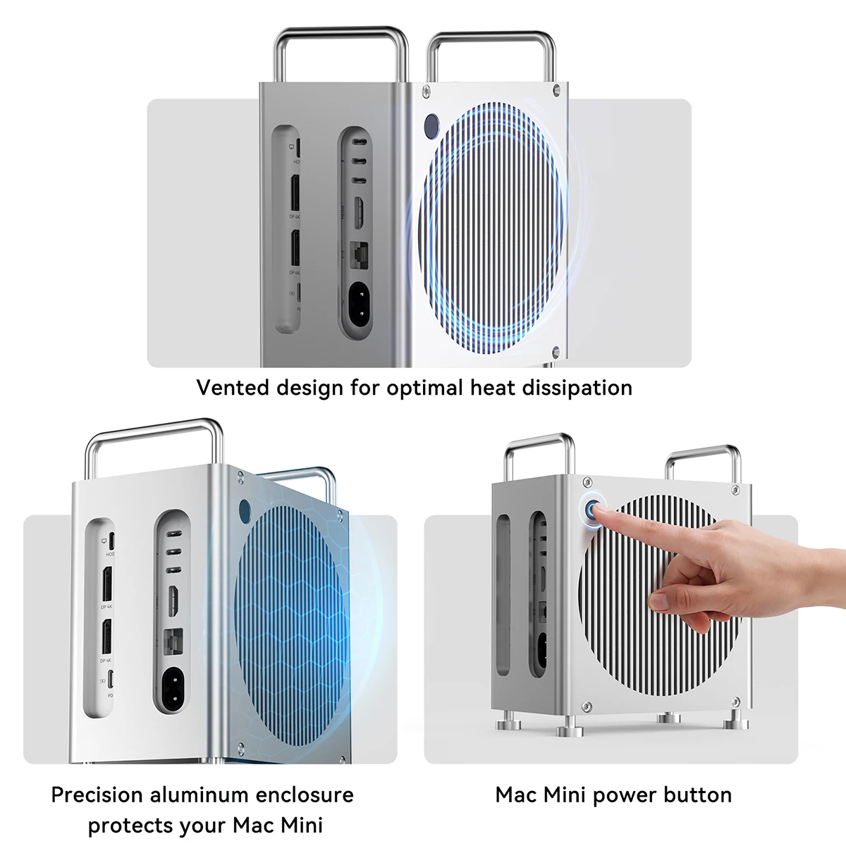 Acasis 40Gbps Mac mini M4/M4 Proドッキングステーション、デュアル