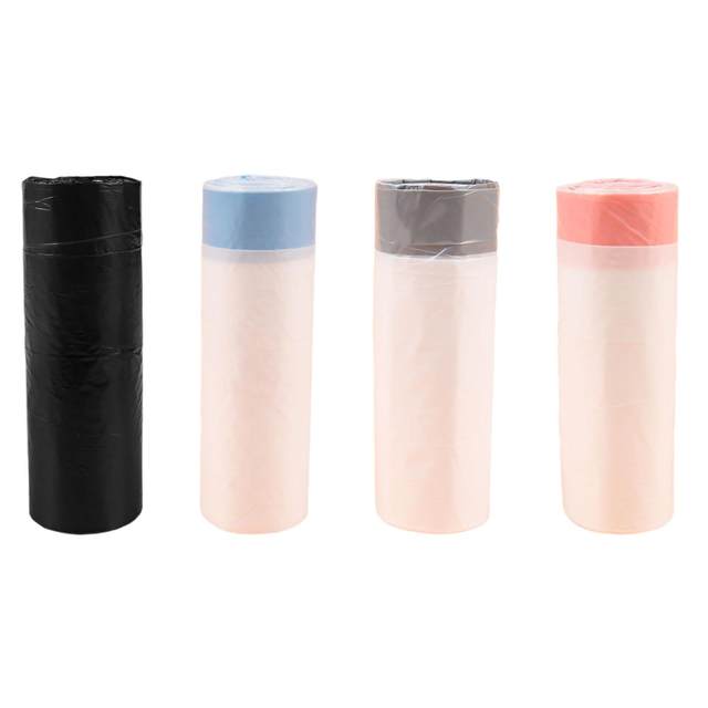 Kitchen Garbage Bags 4 Rolls Drawstring Extra Strong Reinforced Bottom Heavy Duty Trash Bags for Trash Cans Home Office Kitchen