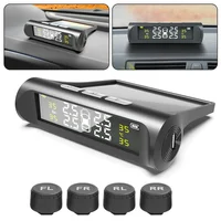 Digital LCD Display Universal Smart Car TPMS Tyre Pressure Monitoring System 4 Sensors Auto Security Alarm Solar Charging - Image 2
