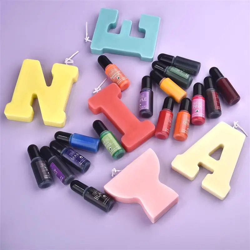 16 Colors Candle Wax Pigment Colorant Non-Toxic Soy Candle Wax Pigment Liquid Dye Soy DIY Soap Dyes Making Supplies