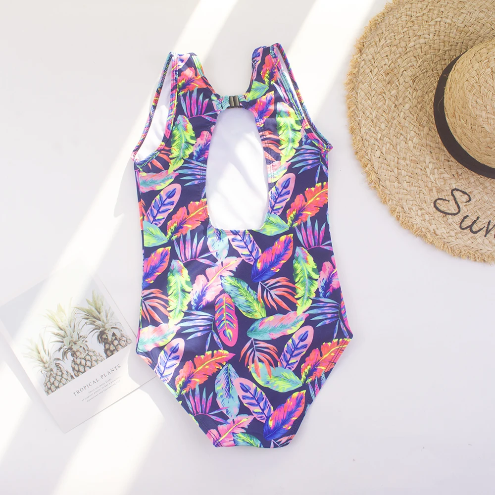 One Piece Swimsuit Children Swimsuit Children Swimsuits Leopard Print Outdoor Surf Cute Teen Girls One Piece Swimsuit 8-12Years Holiday Vacation Kids Girls Swimwear Clothes Beachwear