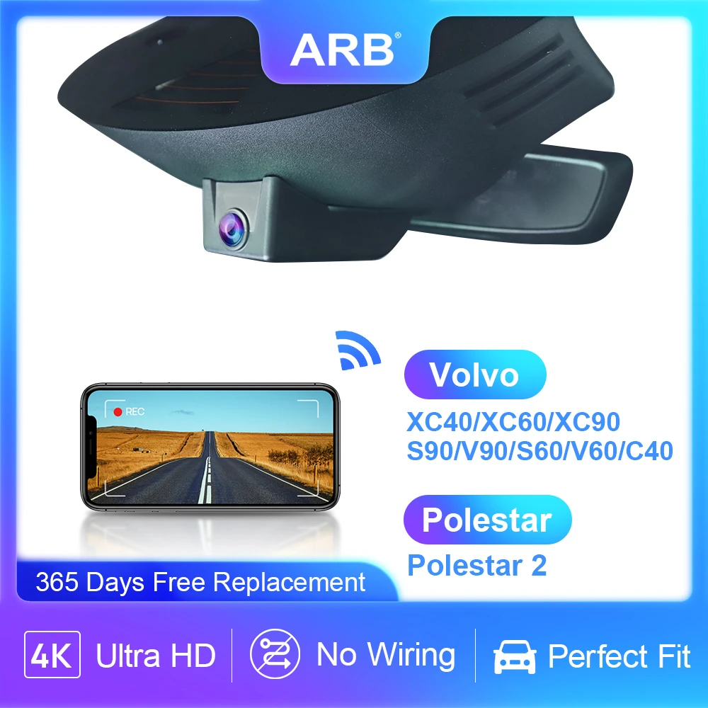 Dash Cam for Volvo XC40 XC60 XC90 S60 V60 S90 V90 Polestar 2 2016 2022