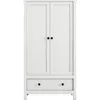 2 Door Wardrobe, Armoire with Drawer for Bedroom 4