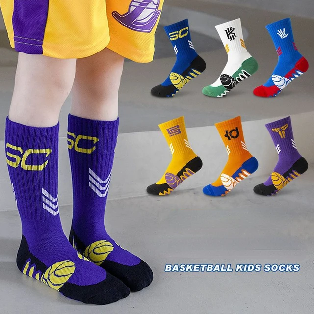 Calcetines de baloncesto para niños y niñas, medias de tubo medio, suaves,  absorbentes del sudor, de 6 a 16 años - AliExpress