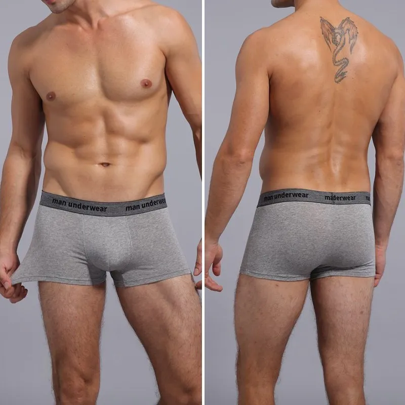 4pcs Male Panties Cotton Men's Underwear Boxers Breathable Man Boxer Solid Underpants Comfortable Brand Shorts men underwear 365