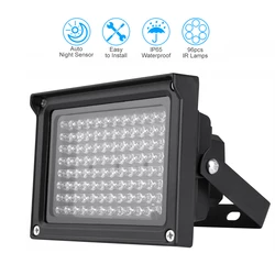 Enhanced Night Vision Infrared LED Illuminator - Waterproof Outdoor Security Lighting Solution (Black)