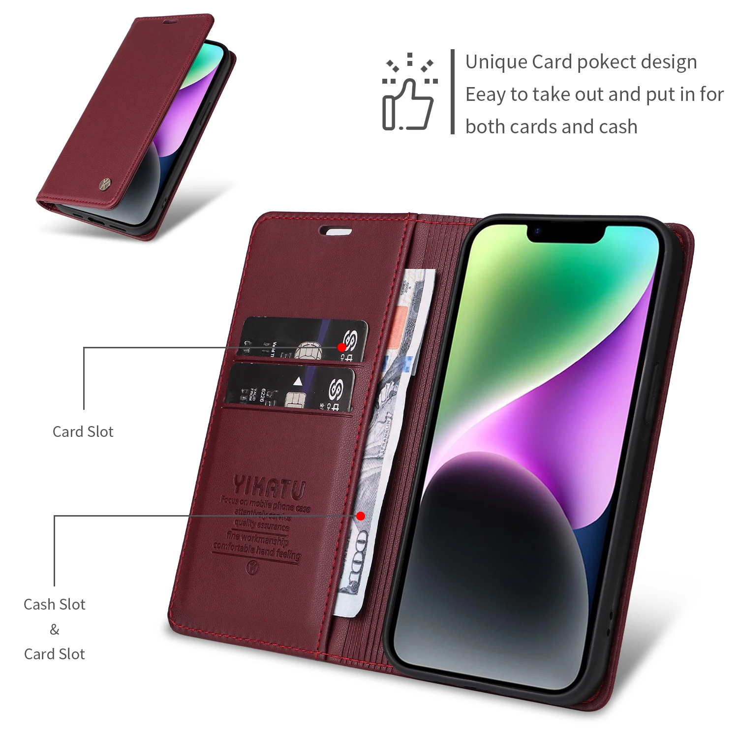 Premium Wallet Leather Case
