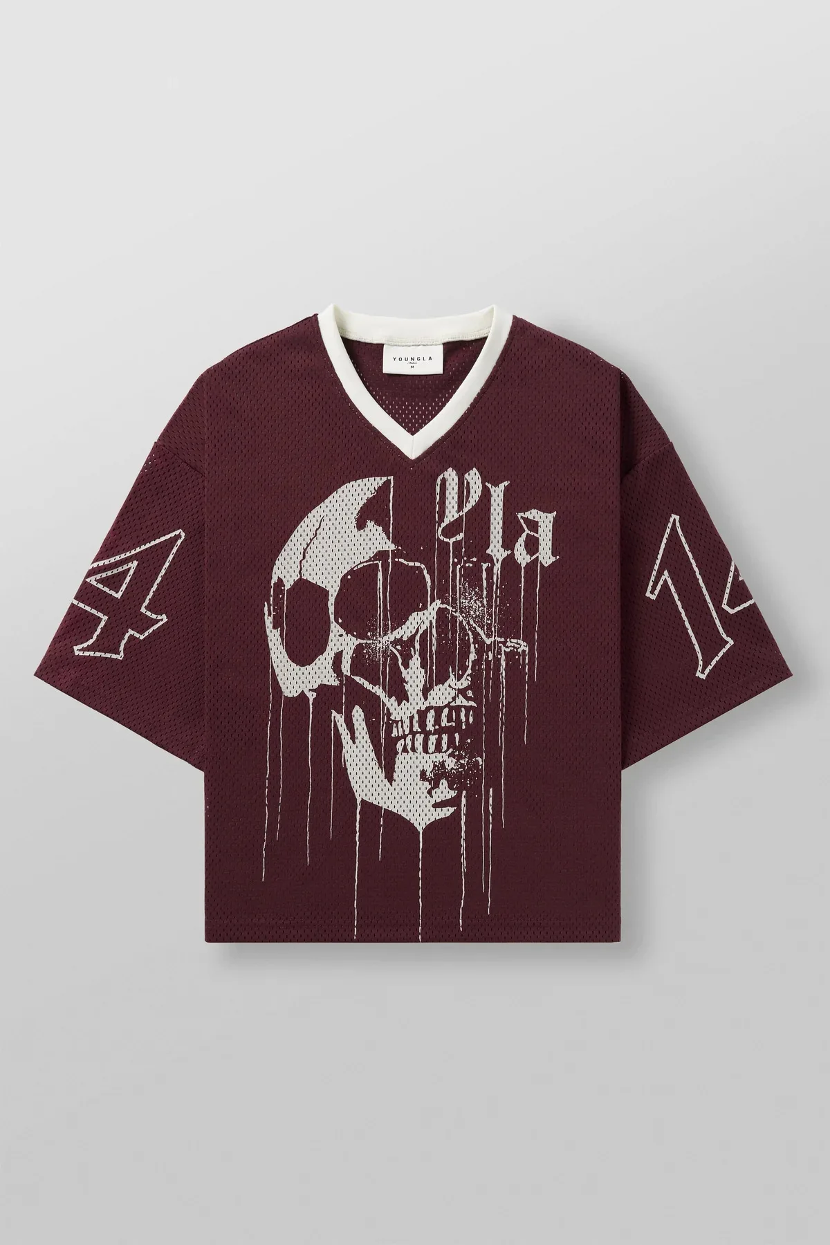 Young American tide brand oversized 2024 T-shirt men's exercise and fitness quick-drying breathable large printed short-sleeved 5
