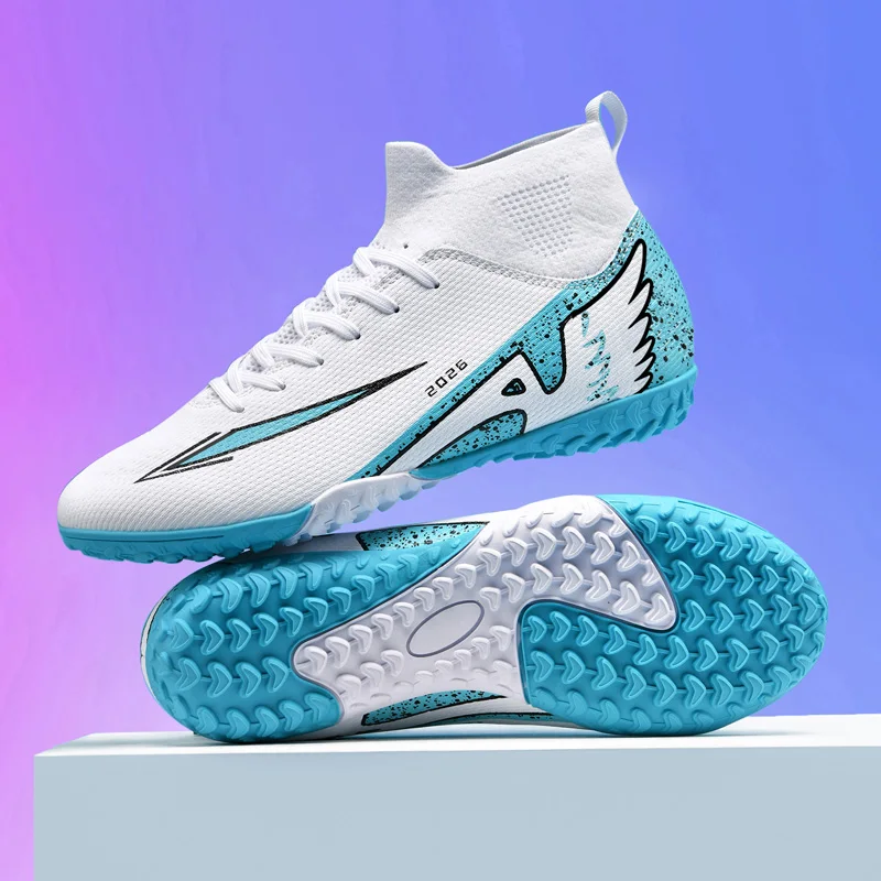 Men's High-Quality Ultralight Football Boots - High Ankle Non-Slip Sports Shoes
