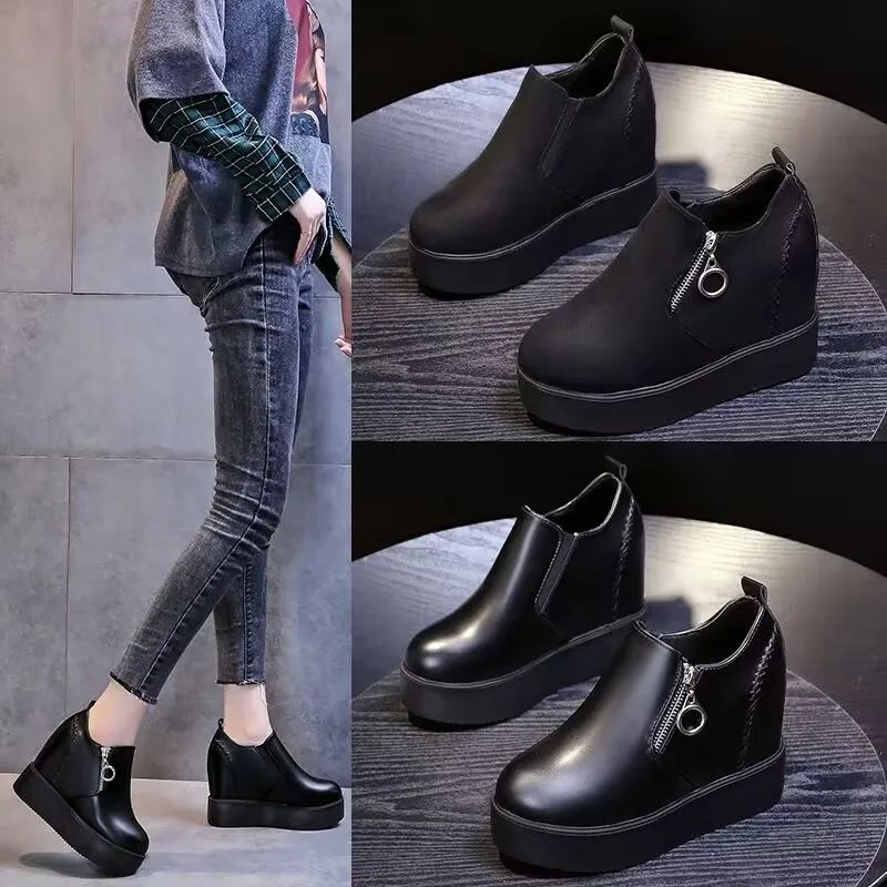 Female Chunky Women Casual Shoes Woman Platform trainers lady wedge comfy Fashion Low Top non slip Sneakers zapatillas de mujer