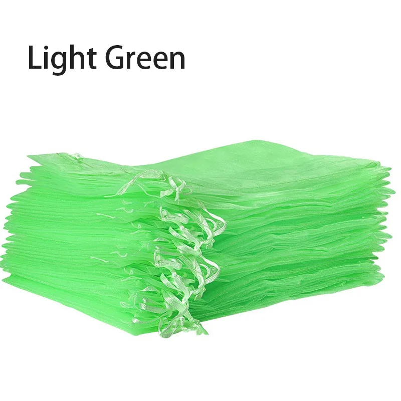 20/50/100PCS Grape Fruit Protection Bags Garden Drawstring Netting Mesh Bags Anti-Bird For Fruit Trees Organza Bags 