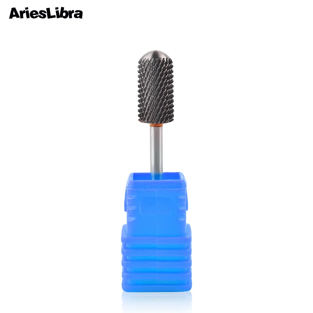 Cylinder Round Head Carbide Nail Drill Bit Milling Cutters Manicure Pedicure Machine Accessories for Gel Polish Remover Tool 1PC