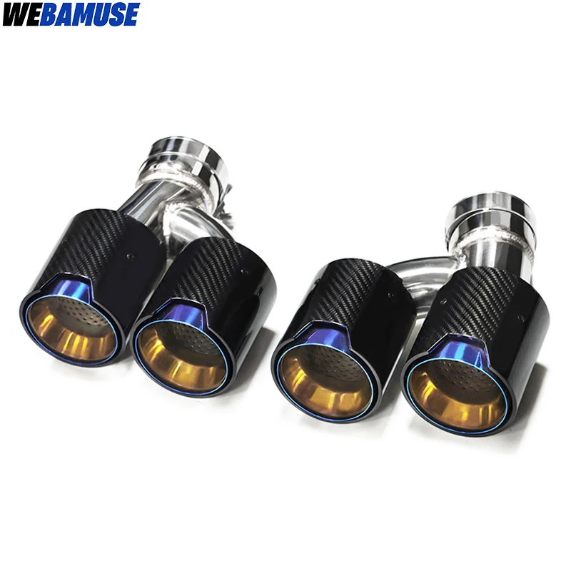 Exhaust Tip Tailpipe Conversion Quad Muffler Tip M Performance Exhaust Systems for BMW 5 Series G30 G31 525i 530i 528i