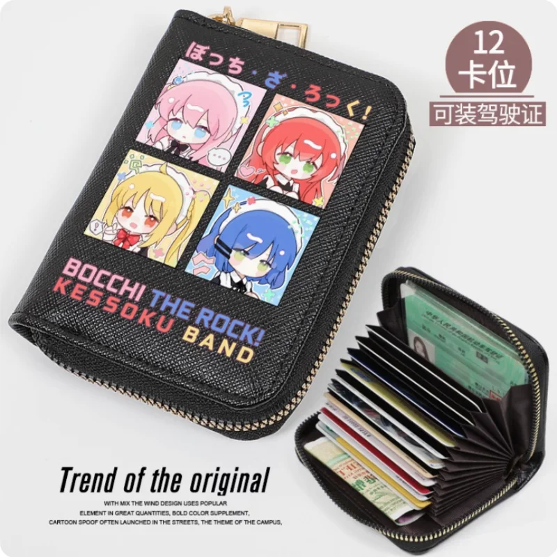 BOCCHI THE ROCK! Ijichi Nijika Yamada Ryo  Zipper Wallet Women Fold Bag Multi Card Coin Pocket Holder Fashion Wallet Gift