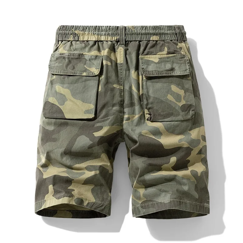 Summer Men Cotton Cargo Camouflage Shorts Men Clothing Casual