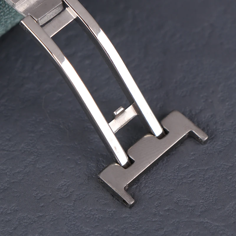 Sleek Stainless Steel Butterfly Deployment Watch Clasp - Folding Button Buckle