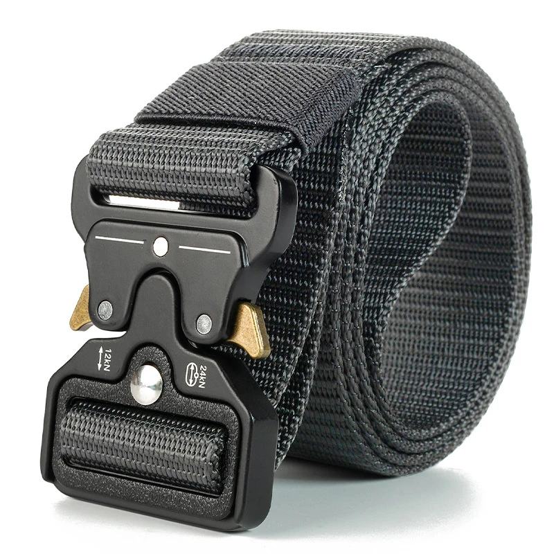 Men's Tactical Canvas Belt with Alloy Buckle