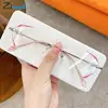 Zilead Framless Lady's Myopia Glasses Women Fashion Diamond-cut Anti Blue Light Jelly Nearsighted Lens Eyeglasses 0-1-1.5-2...-5 1