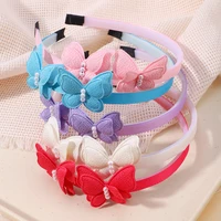 1PC Exquisite Butterfly Hairband Simulated Pearl Children's Hair Hoop Daily Hair Binding Lovely Girl Accessories Gift Wholesale 2