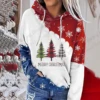 Christmas Tree 3d Print Hoodie Women Fashion Casual Christmas Snowflake Elk Hoodies Sweatshirt Women Clothes Winter Coat Female