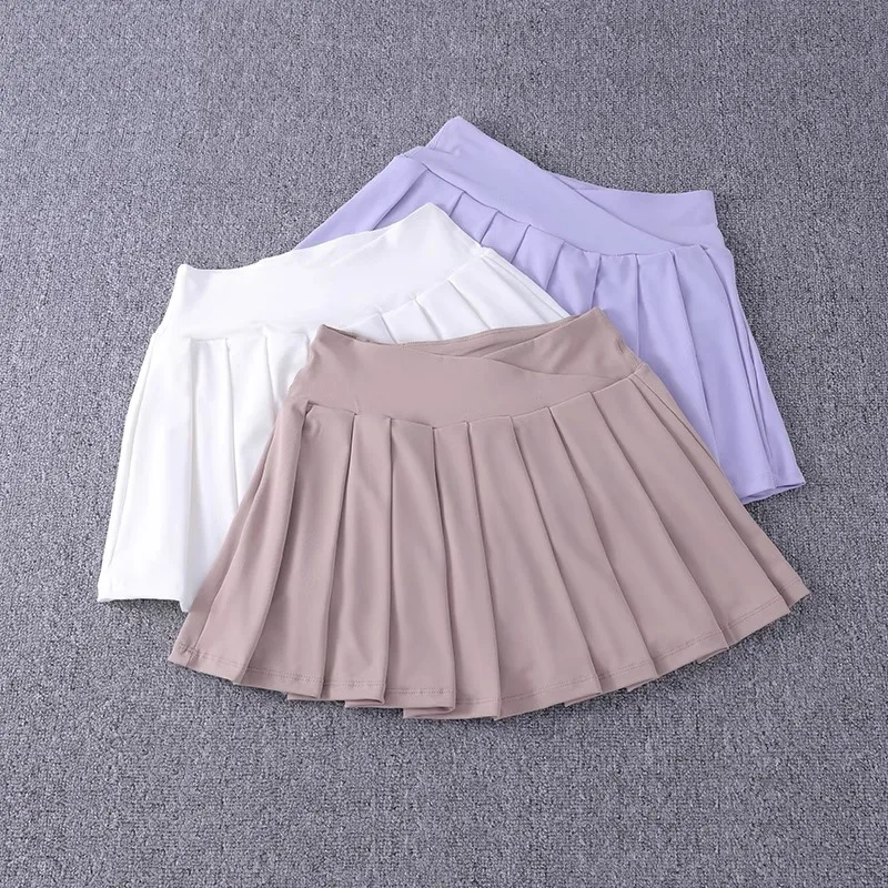 Women's Quick Dry Pleated Tennis Skirts Mid Waisted Cute Athletic Workout Running Sports Golf Skorts