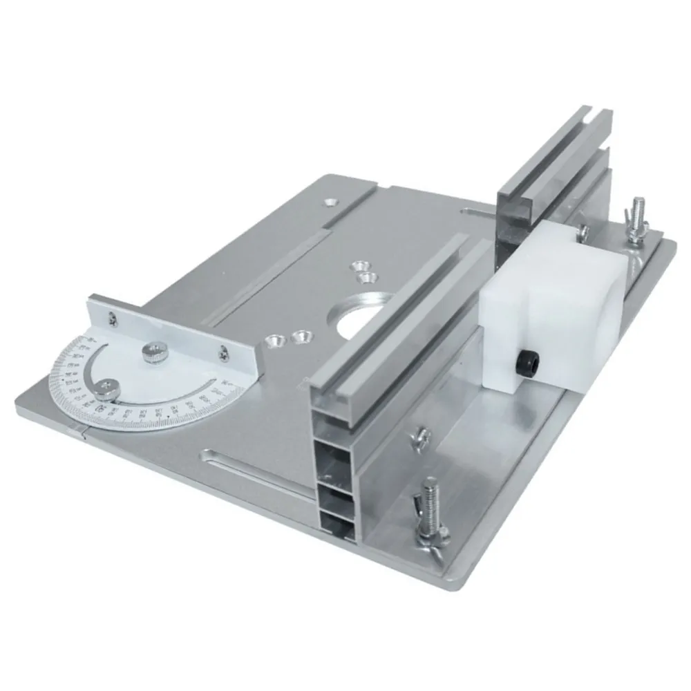 C8 Aluminum Router Table Insert Plate W/ Miter Gauge for Woodworking Benches Table Saw Multifunctional Trimmer Engraving Machine